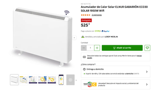 Acumulador Calor Solar Elnur Gabarrón 1950W