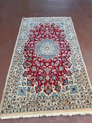 Tappeto Persiano Nain Lana e Seta