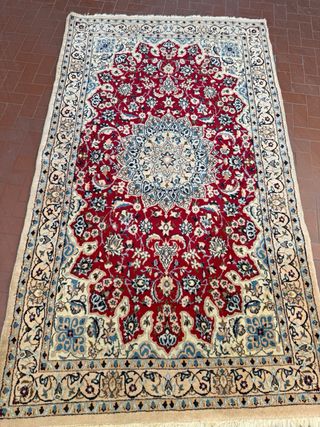 Tappeto Persiano Nain Lana e Seta