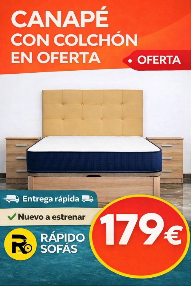 Canapé y Colchón Rápido Sofás Oferta