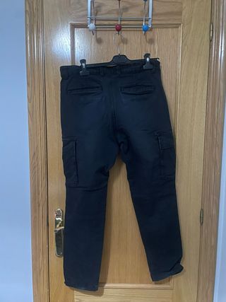 Pantalón Cargo Negro Zara Talla M