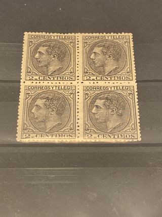 Sellos España 1879 2 céntimos, n* 200