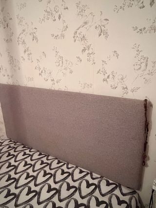 Cabecero tapizado gris 135cm