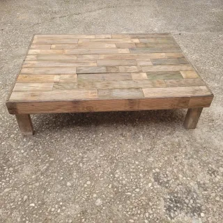 Mesa de madera maciza exterior palets