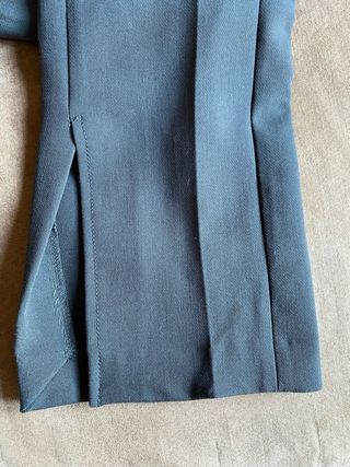 Pantalón Zara Gris Talla S Bajo Abierto