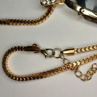 Colgante Triángulo Cristal Dorado