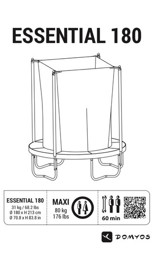 Cama elástica DOMYOS Essential 180