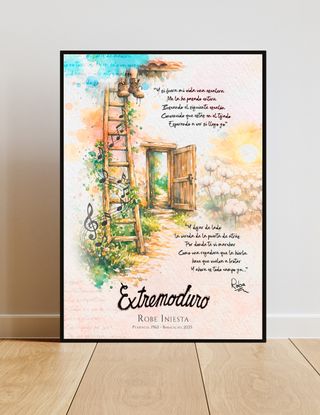 Lote 2 cuadros Extremoduro A3 Acuarela