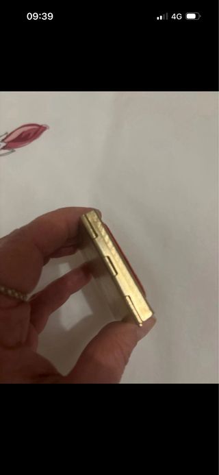 Scatola vintage metallo e velluto anni '60