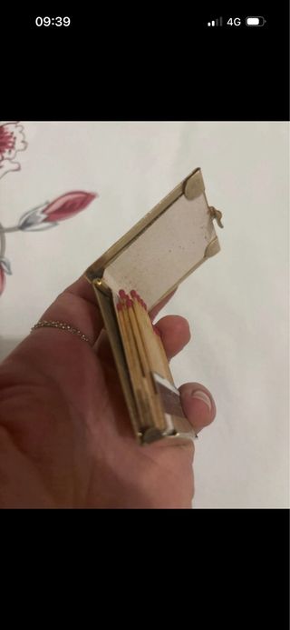 Scatola vintage metallo e velluto anni '60