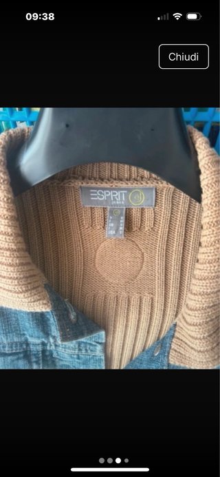 Giubbino Esprit jeans e maglia beige