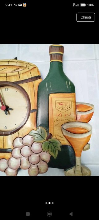 Orologio da parete in legno