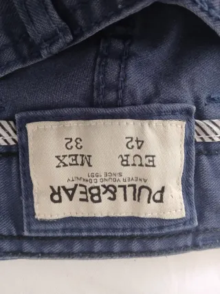 Pantalón vaquero azul Pull&Bear Talla L