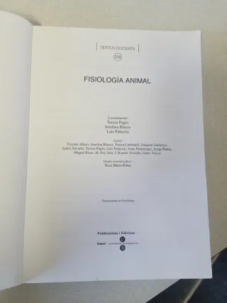 Fisiología animal Volumen I y volumen II materi...