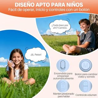 Walkie Talkie Video Niños FUNYKICH Azul/Rosa