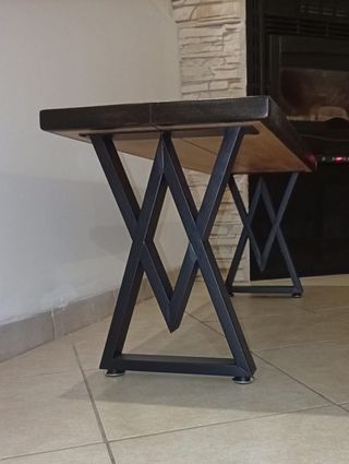 Panca Black&Light Oak, fatta a mano in rovere