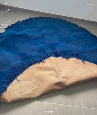 Alfombra redonda azul Ikea