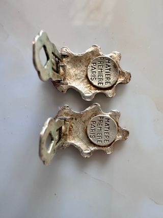 Clip vintage minimalista argento