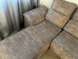 Sofá Chaiselongue Gris 3 Plazas en buen estado