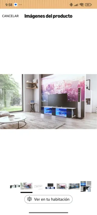 Mueble TV Blanco y Negro