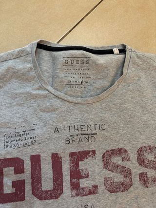 T-Shirt Guess Grigia Cotone XL