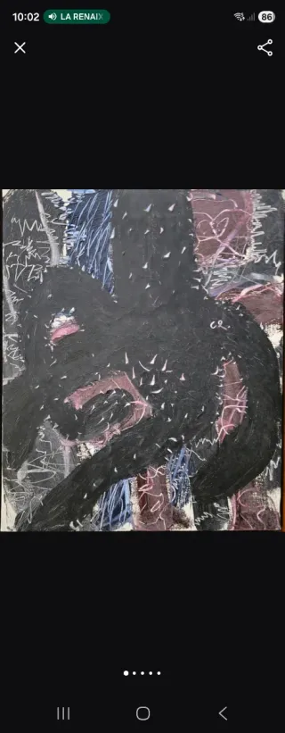 Óleo Joan Cruspinera 1996 “Monstruo” firmado