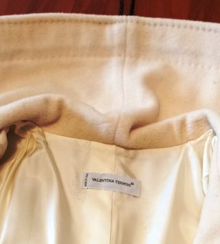 Cappotto Loden Vintage Anni '80 Lana Tg 50 Bianco