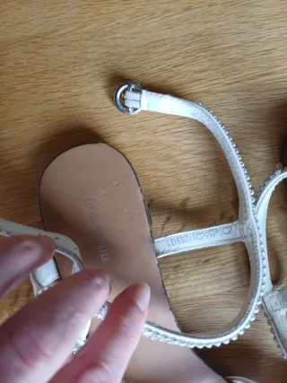 Sandali bianchi con glitter