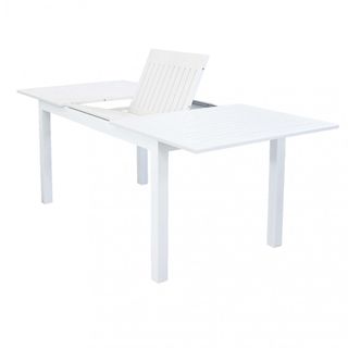 Tavolo Allungabile 150/210Cm Bianco in Alluminio