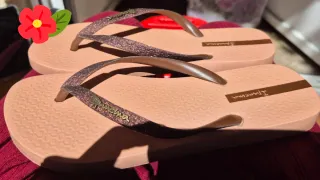 Sandalias Ipanema Brillantes Marrón y Rosa
