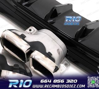 DIFUSOR MERCEDES W206 AMG 21- LOOK C63 + COLAS ESCAPE CROMO