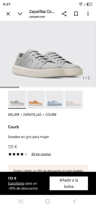 Zapatos Camper Grises y Blancos