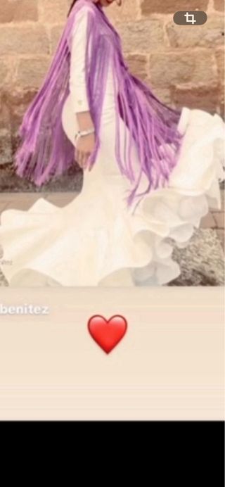 Vestido Flamenca Sara de Benítez Blanco exclusivo