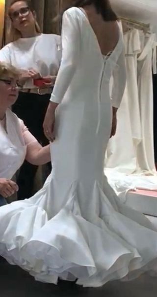 Vestido Flamenca Sara de Benítez Blanco exclusivo