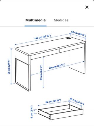 Escritorio Ikea Negro