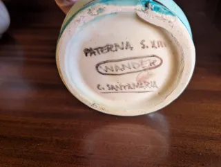 Jarrón Cerámica Paterna Beige/Teal