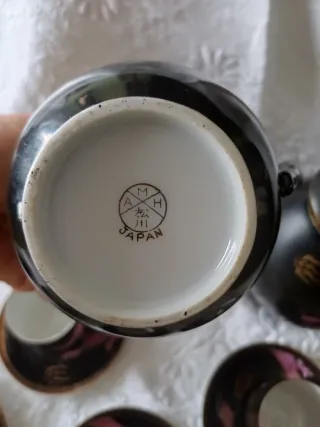 Juego de café porcelana Satsuma. Japón