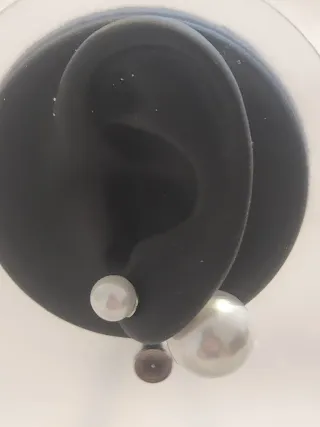 Pendientes perla doble estilo Dior