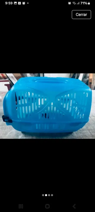 Transportín para mascotas azul