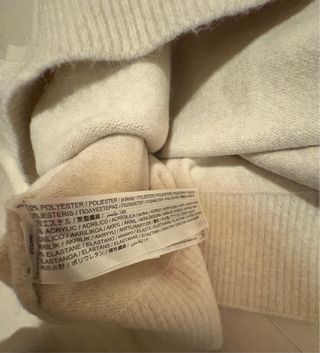 Jersey Mango cuello alto beige T/M