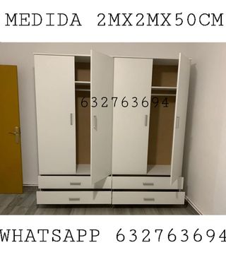 Armario 4 puertas y 4 cajones