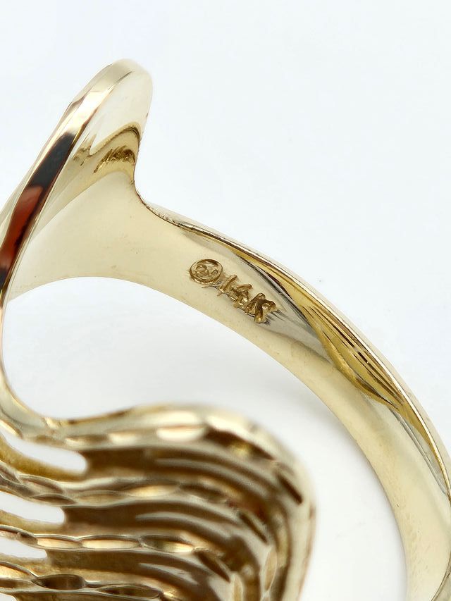 Anillo de Oro 14K, Lanzadera, 6,33gr, T-23