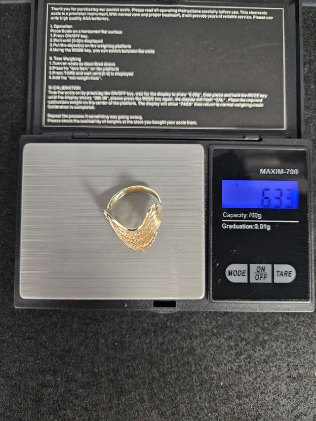 Anillo de Oro 14K, Lanzadera, 6,33gr, T-23
