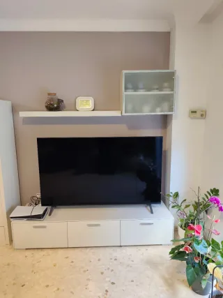 Mueble TV blanco madera de kenay home