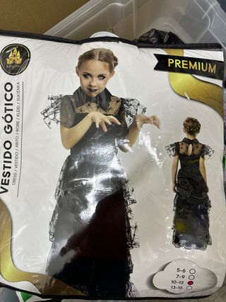 Disfraz Gótico Niña Premium Talla 10-12