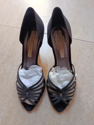 Sandalias Pura Lopez Tacon Fiesta Glitter