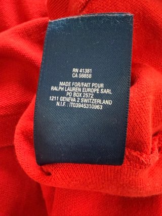 Polo Ralph Lauren Uomo Cotone Rosso Tg M T-Shirt