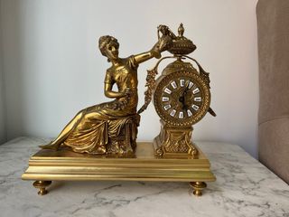 Reloj Imperio Figura Bronce Vintage