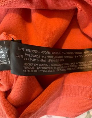 Jersey Zara volantes naranja