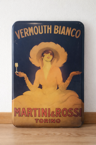 Cartel Metálico Martini & Rossi Vintage